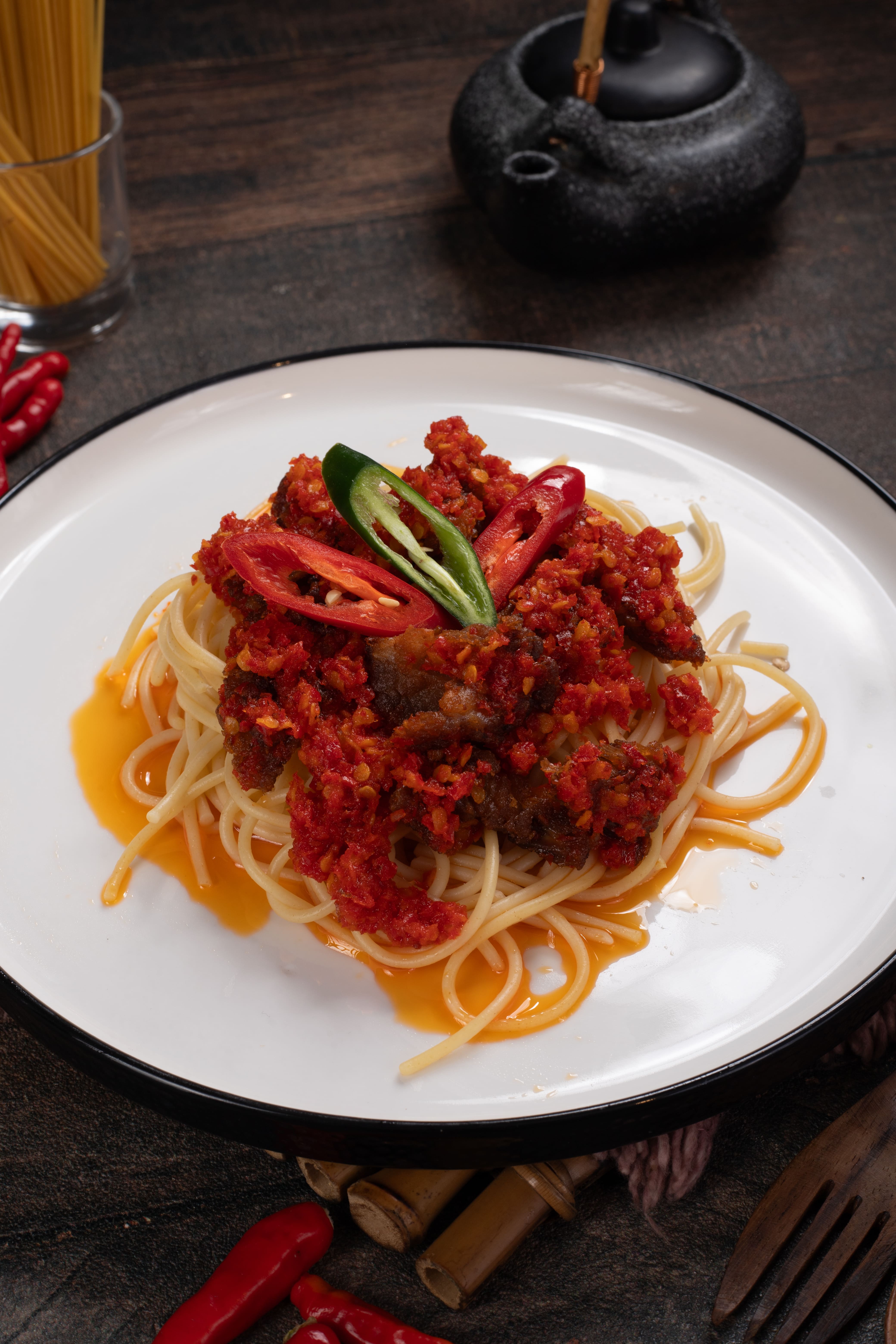 Spageti Dendeng Balado